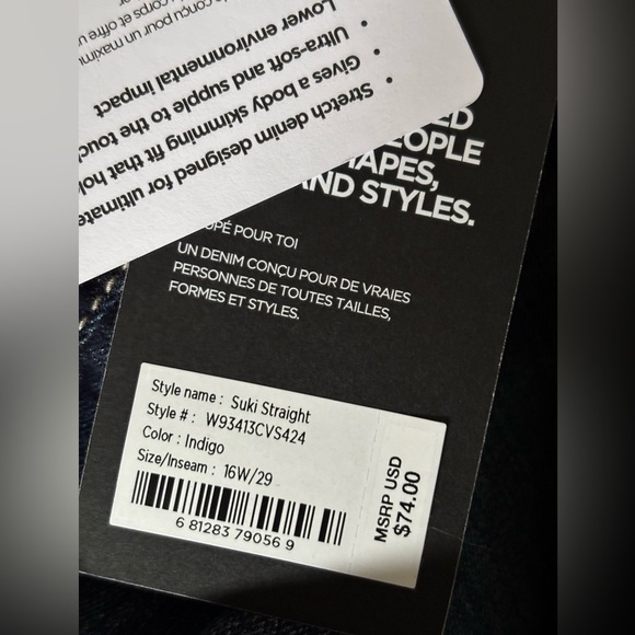 Silver Jeans Co. Suki Mid-rise Straight Leg Jeans Indigo Size 16 - Picture 12 of 13